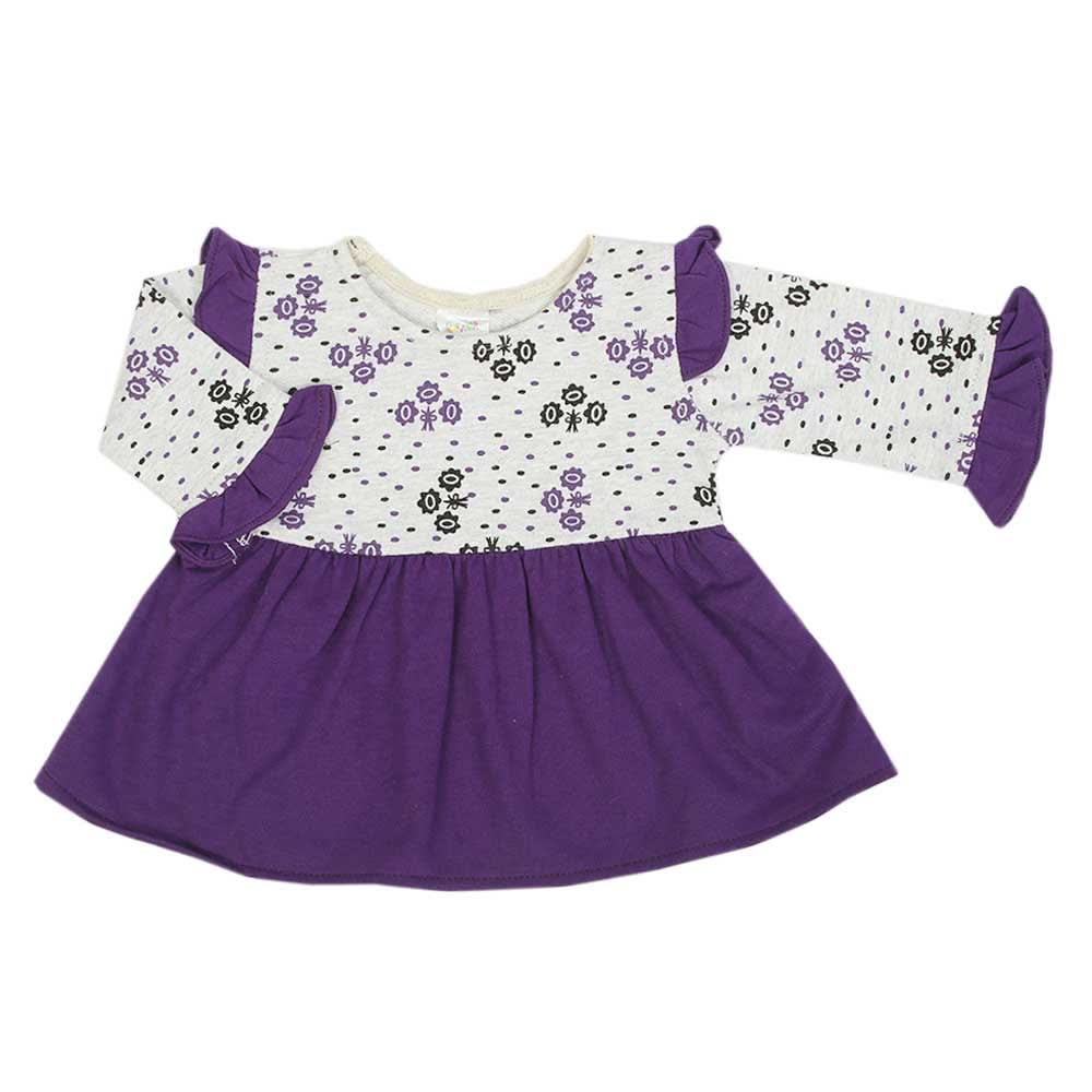 Newborn Girls Frock - Dark Purple, Newborn Girls Frocks, Chase Value, Chase Value