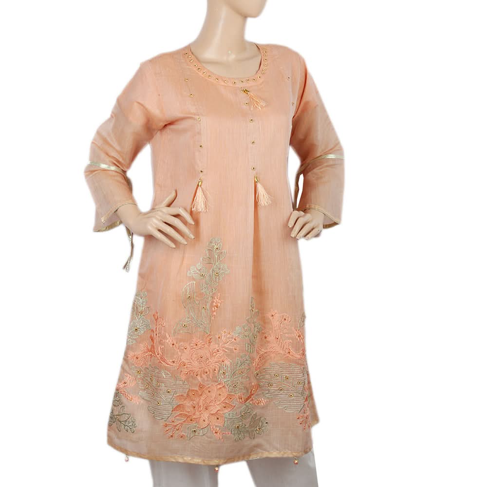 Women's Kurti - Peach, Women, Ready Kurtis, Chase Value, Chase Value