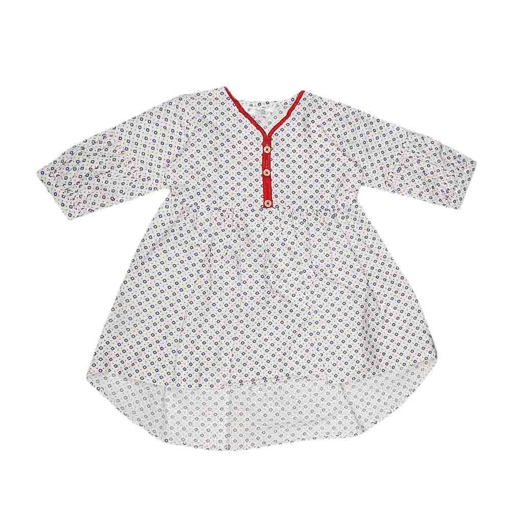 Girls Plain Kurti - White, Kids, Girls Kurti, Chase Value, Chase Value