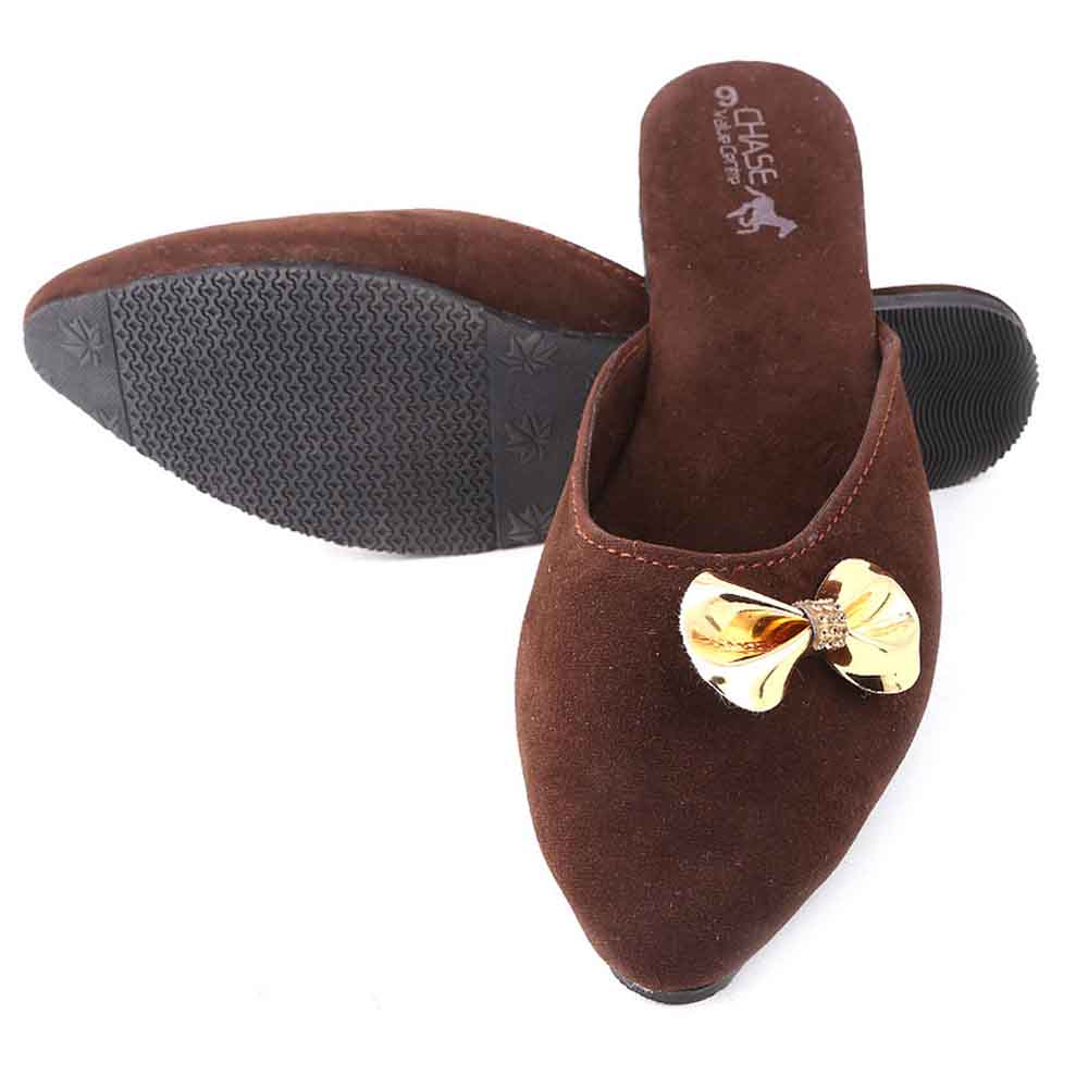 Women's Fancy Slipper (403) - Brown, Women, Slippers, Chase Value, Chase Value