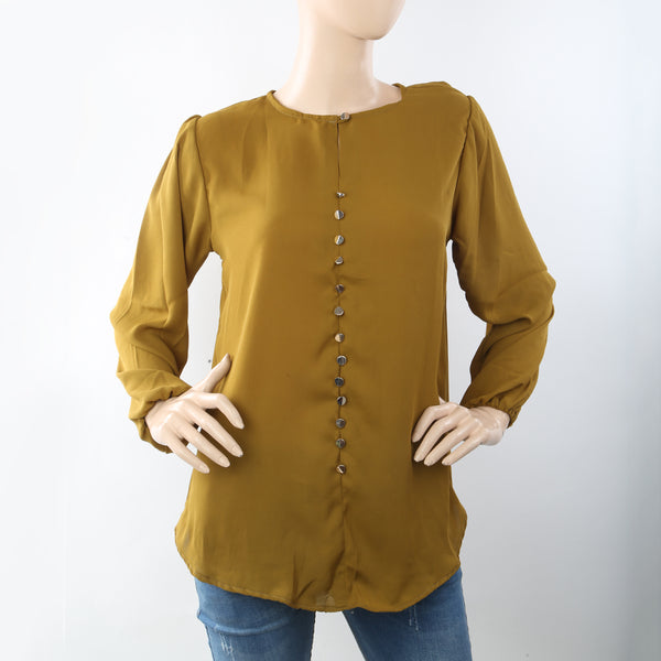Women's Western Top With Front Button - Olive Green, Women, T-Shirts And Tops, Chase Value, Chase Value