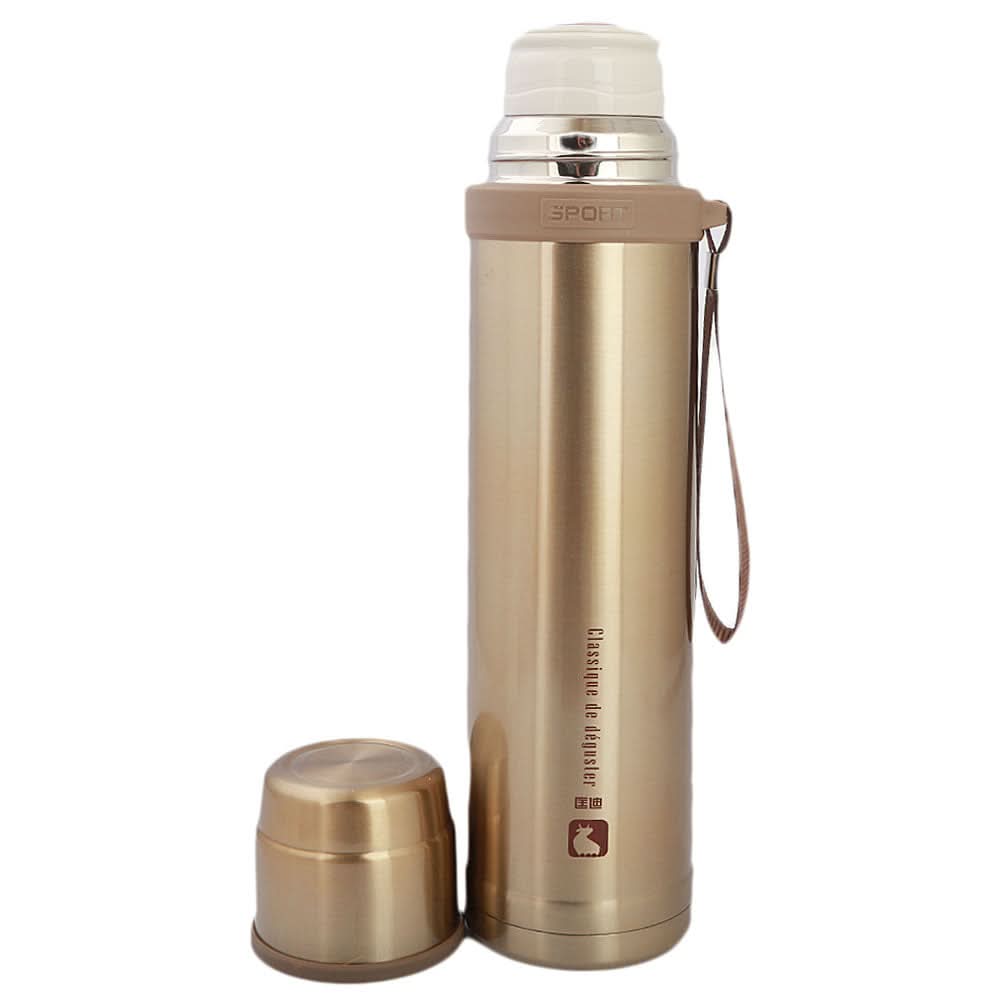 Flask Long Shine 1 LTR - Golden, Home & Lifestyle, Glassware & Drinkware, Chase Value, Chase Value