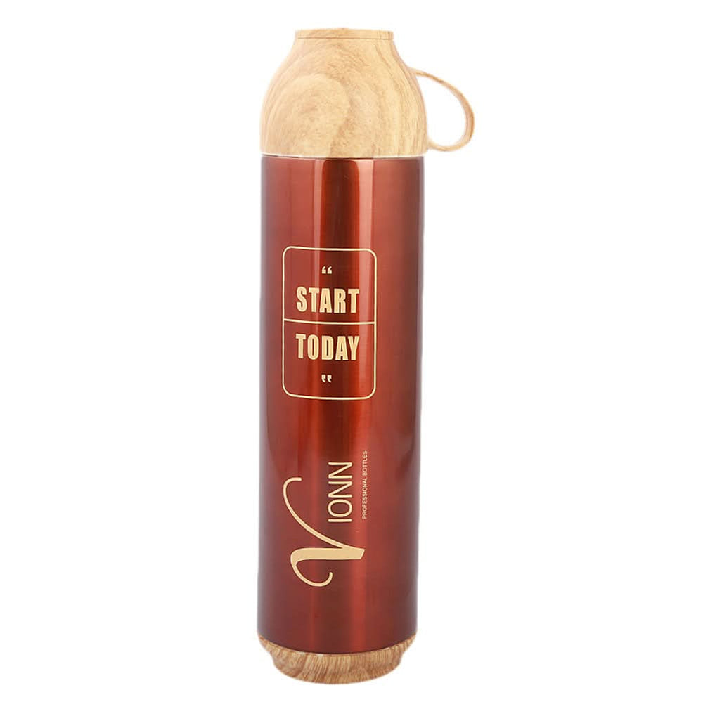 Water Bottle With Cup 500 ML - Brown, Home & Lifestyle, Glassware & Drinkware, Chase Value, Chase Value
