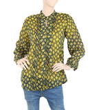 Women's Western Top With Front Pleats - Green, Women, T-Shirts And Tops, Chase Value, Chase Value