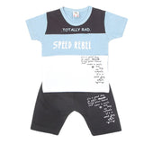 Boys Half Sleeves Short Suit 1228 - Steel Blue, Kids, Boys Sets And Suits, Chase Value, Chase Value