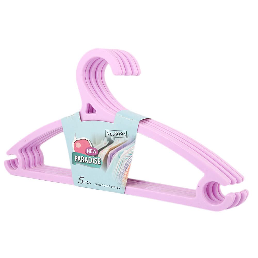 Cloth Hanger 5 Pcs - Purple, Home & Lifestyle, Accessories, Chase Value, Chase Value