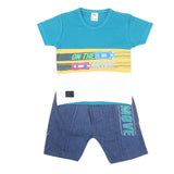 Boys Half Sleeves Short Suit 1201 - Sea Green, Kids, Boys Sets And Suits, Chase Value, Chase Value
