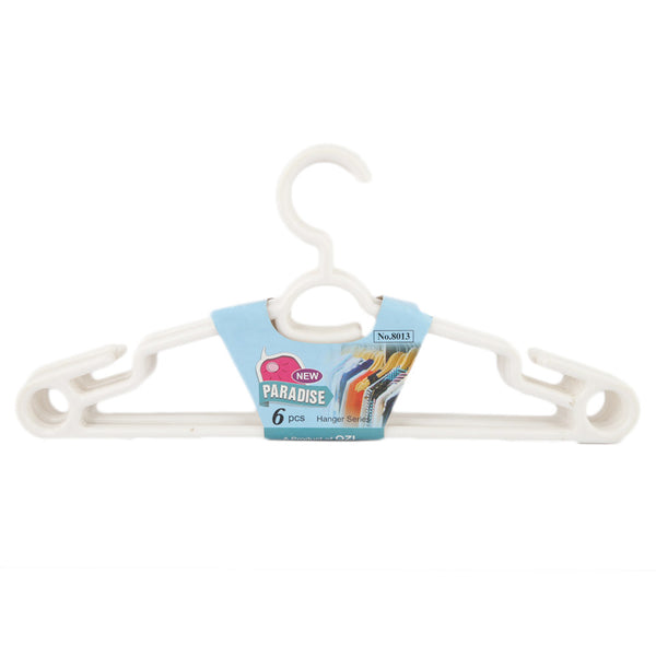 Cloth Hanger 6 Pcs - White, Home & Lifestyle, Accessories, Chase Value, Chase Value