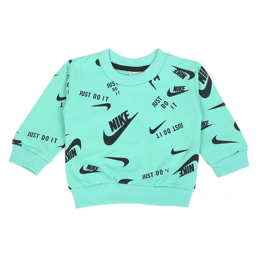 Newborn Boys Full Sleeves T-shirt - Cyan, Newborn Boys Shirts & T-Shirts, Chase Value, Chase Value
