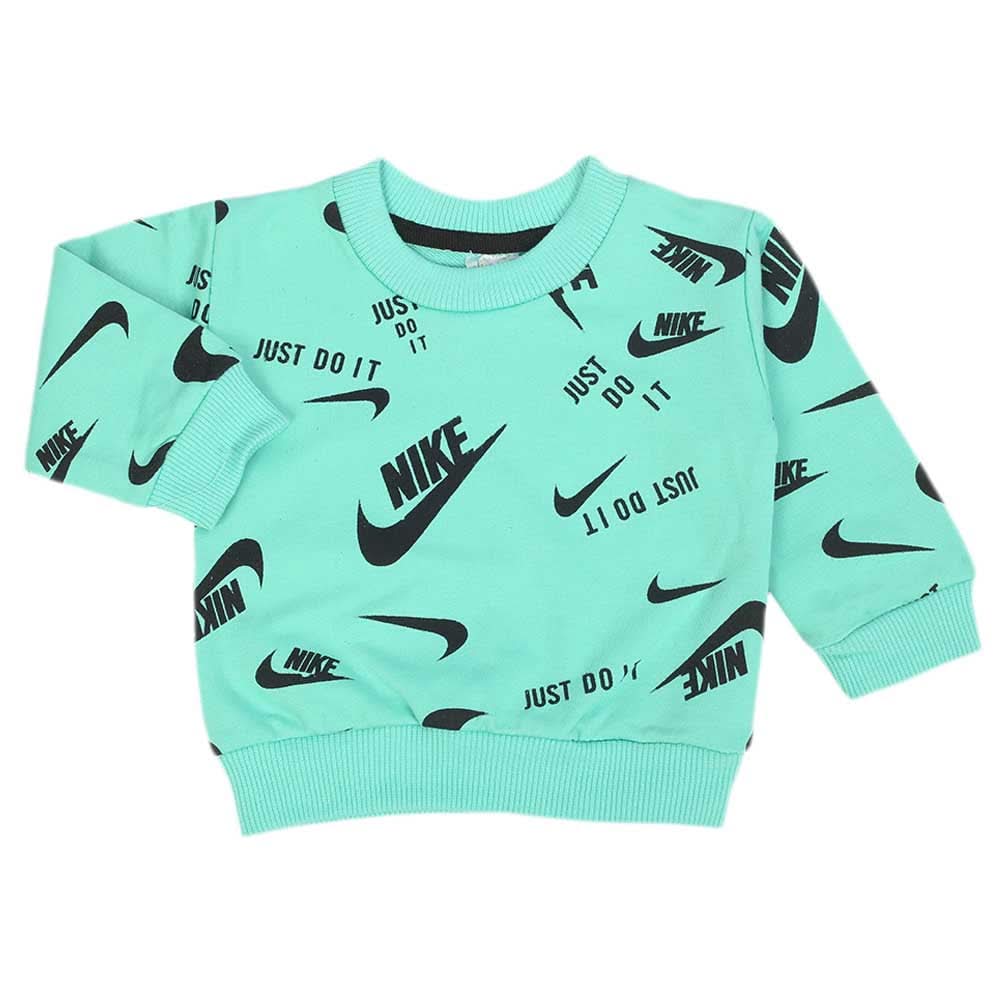 Newborn Boys Full Sleeves T-shirt - Cyan, Newborn Boys Shirts & T-Shirts, Chase Value, Chase Value