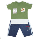 Boys Half Sleeves Short Suit 20-22 1184 - Green, Kids, Boys Sets And Suits, Chase Value, Chase Value