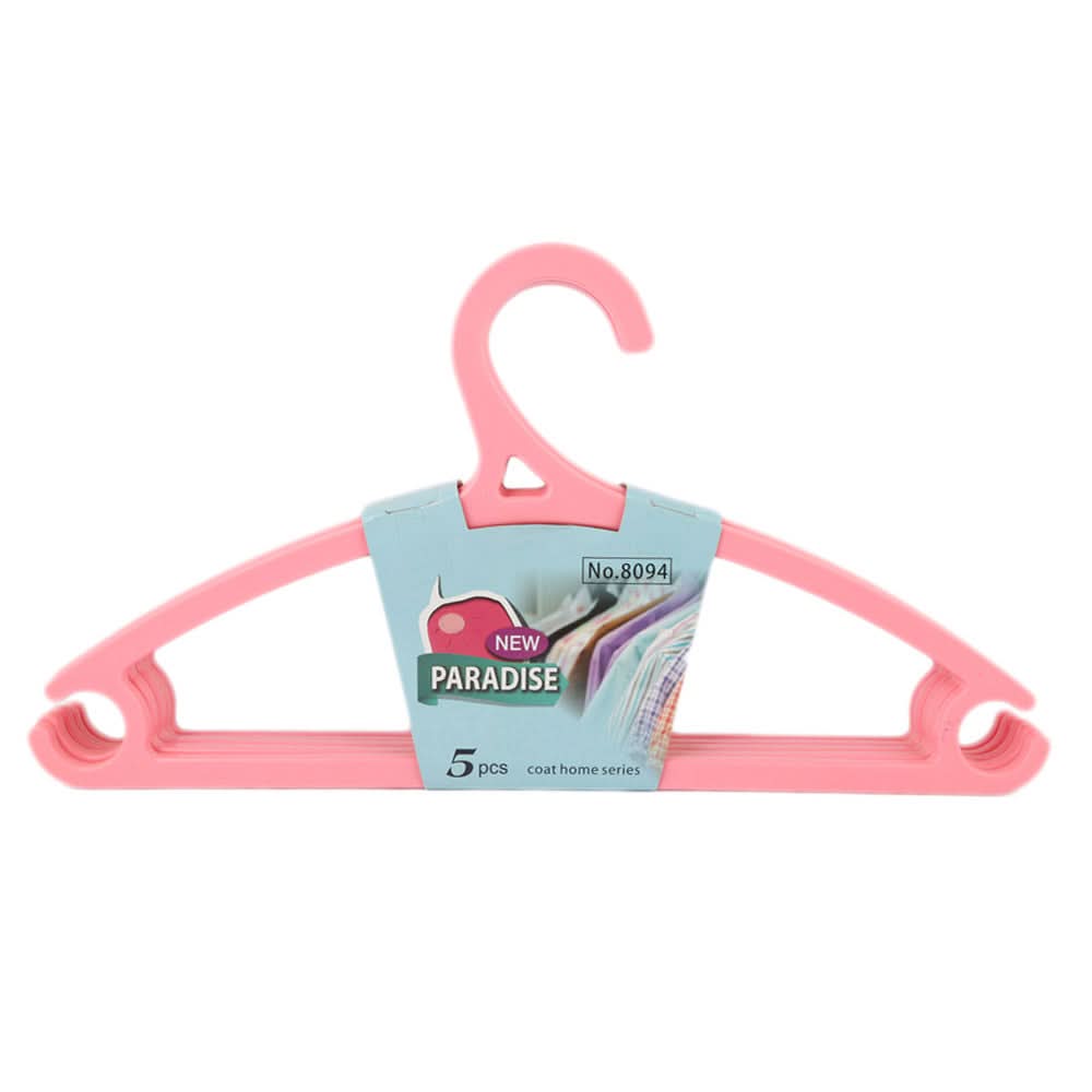 Cloth Hanger 5 Pcs - Pink, Home & Lifestyle, Accessories, Chase Value, Chase Value