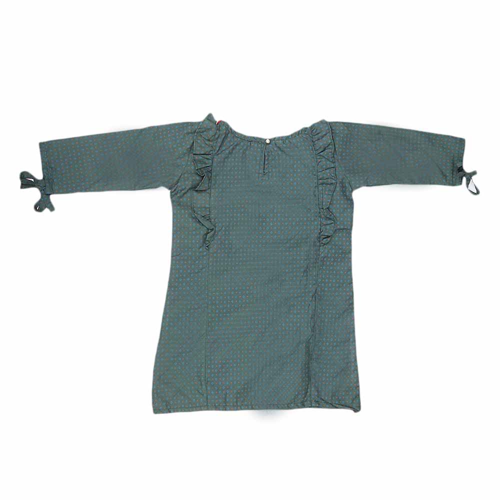 Girls Plain Kurti - Green, Kids, Girls Kurti, Chase Value, Chase Value