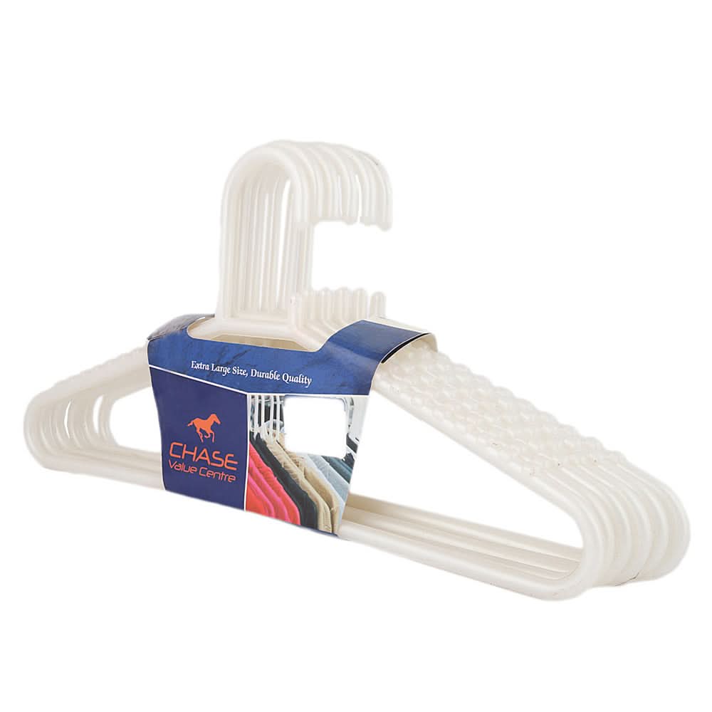 Cloth Hanger 6 Pcs - White, Home & Lifestyle, Accessories, Chase Value, Chase Value