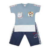 Boys Half Sleeves Short Suit - Steel Grey, Kids, Boys Sets And Suits, Chase Value, Chase Value