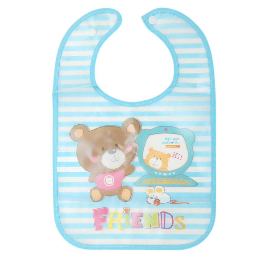 Baby Palstic Bib Plain BIB-0041 - Blue, Kids, Bibs, Chase Value, Chase Value