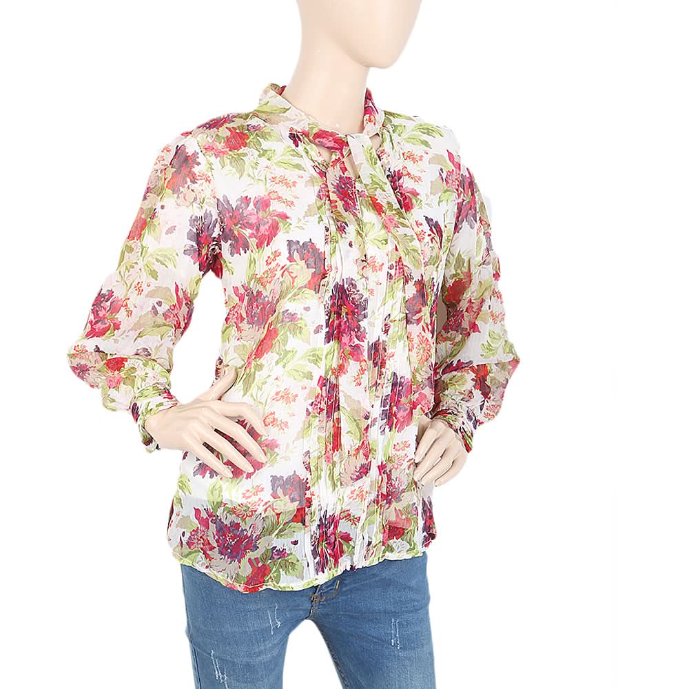 Women's Western Top With Front Pleats - Multi, Women, T-Shirts And Tops, Chase Value, Chase Value