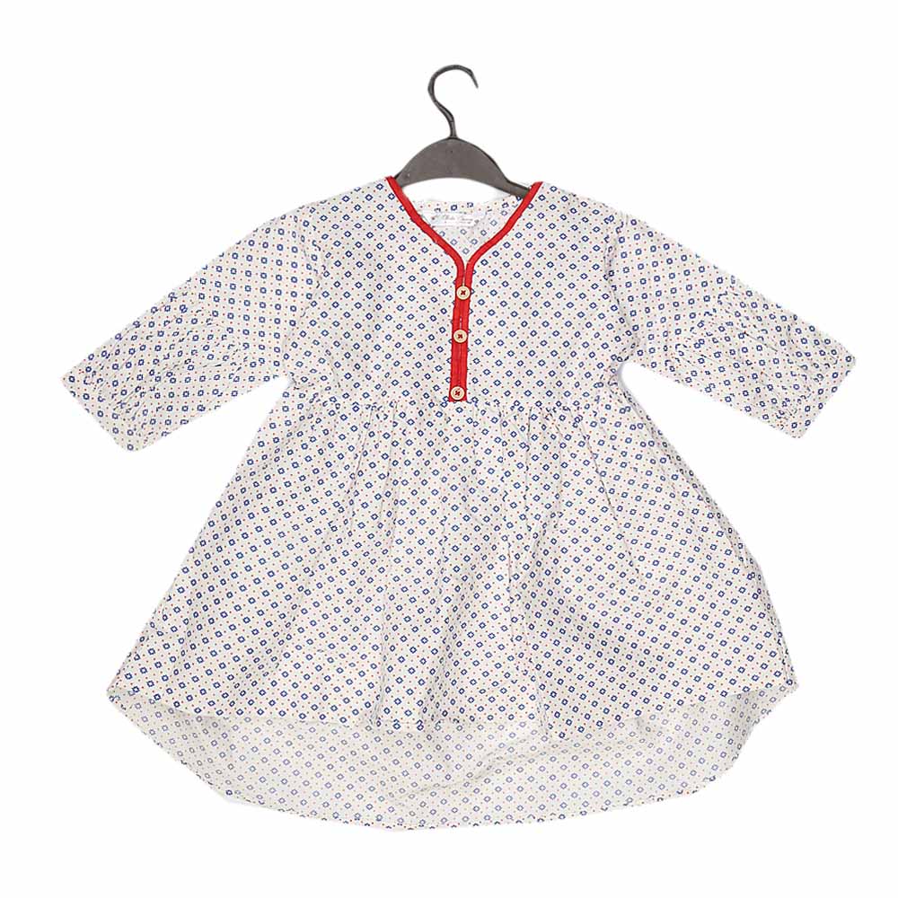 Girls Plain Kurti - White, Kids, Girls Kurti, Chase Value, Chase Value