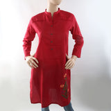 Women's Embroidered Kurti - Maroon, Women, Ready Kurtis, Chase Value, Chase Value