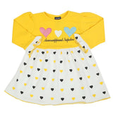 Girls Full Sleeves Frock - Yellow, Girls Frocks, Chase Value, Chase Value