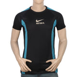 Men's Half Sleeves Round Neck T-Shirt - Black, Men, T-Shirts And Polos, Chase Value, Chase Value