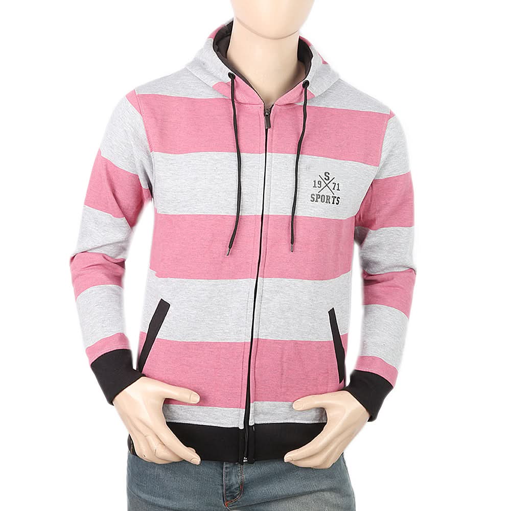 Men's Fleece Zip Jacket - Pink, Men, Jackets and Hoodies, Chase Value, Chase Value