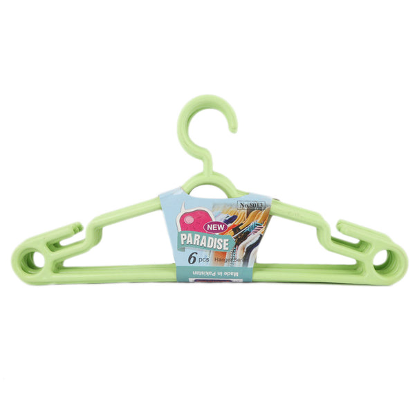 Cloth Hanger 6 Pcs - Green, Home & Lifestyle, Accessories, Chase Value, Chase Value