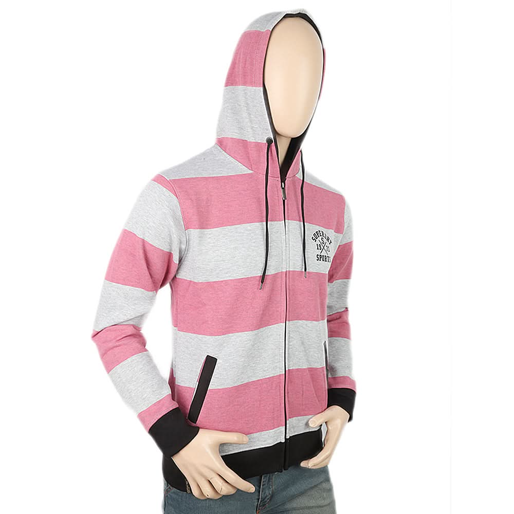 Men's Fleece Zip Jacket - Pink, Men, Jackets and Hoodies, Chase Value, Chase Value