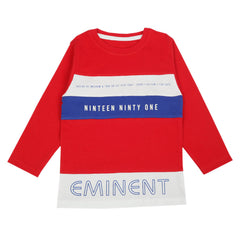 Eminent Boys Full Sleeves T-Shirt - Red, Boys T-Shirts, Eminent, Chase Value