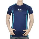 Men's Half Sleeves Round Neck T-Shirt - Navy Blue, Men, T-Shirts And Polos, Chase Value, Chase Value