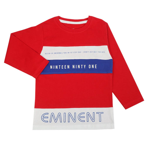 Eminent Boys Full Sleeves T-Shirt - Red, Boys T-Shirts, Eminent, Chase Value
