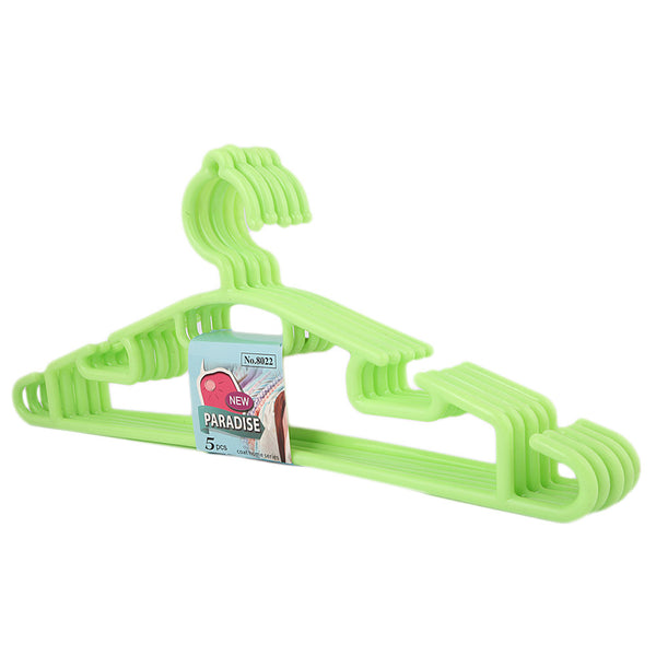 Cloth Hanger 5 Pcs - Green, Home & Lifestyle, Accessories, Chase Value, Chase Value
