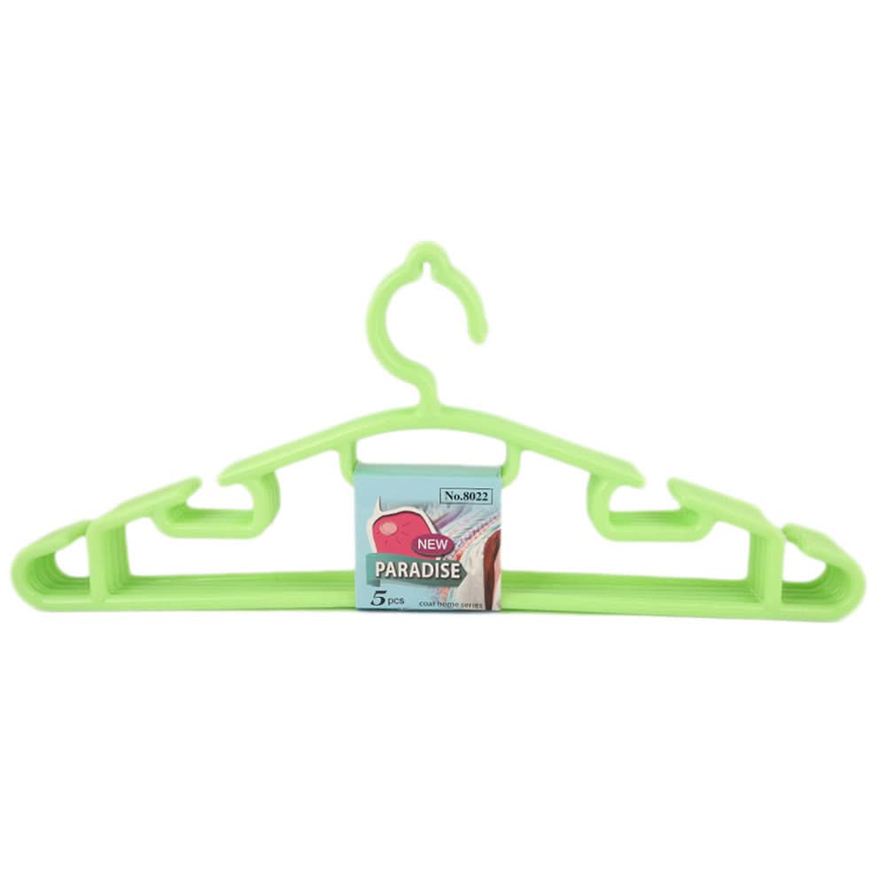 Cloth Hanger 5 Pcs - Green, Home & Lifestyle, Accessories, Chase Value, Chase Value