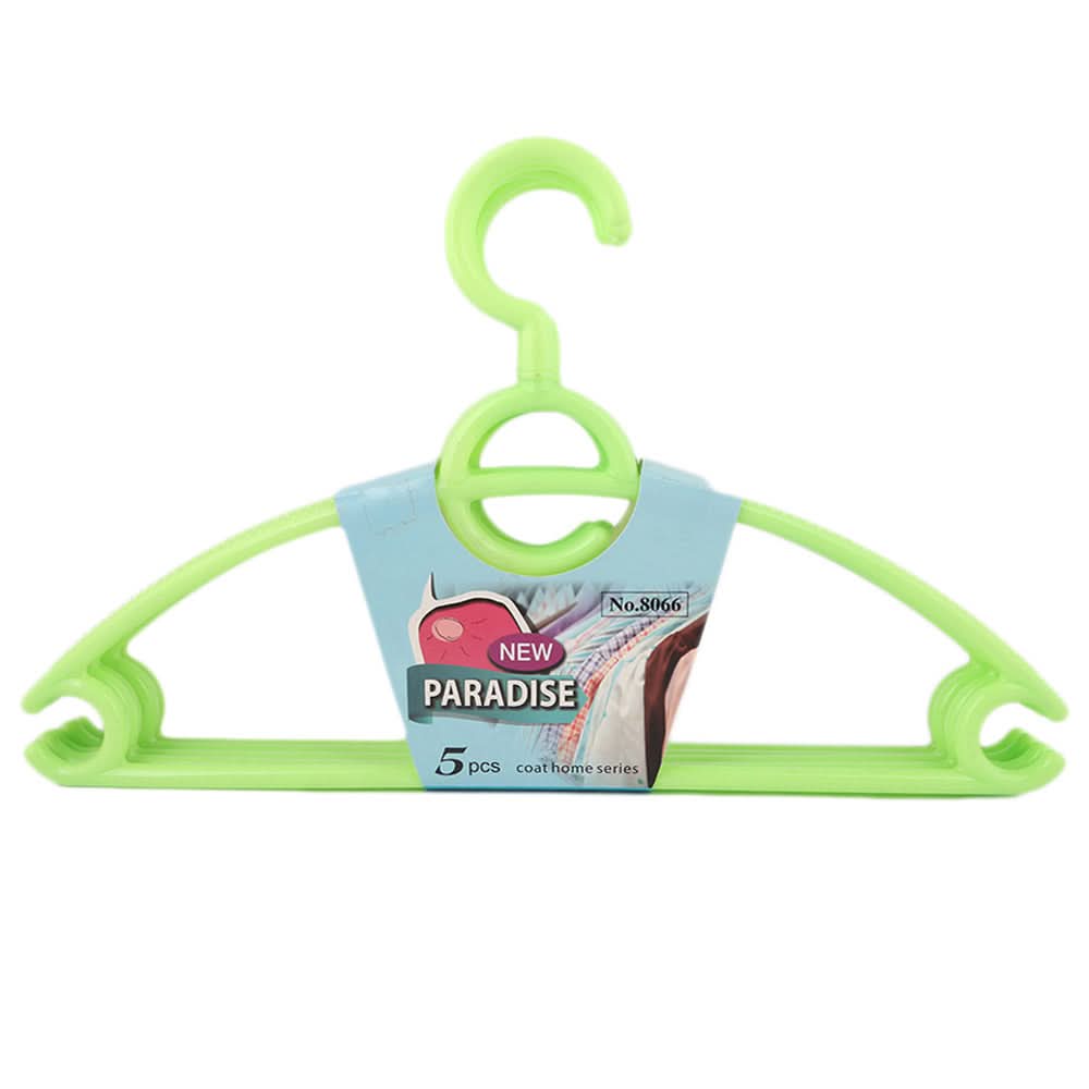 Cloth Hanger 5 Pcs - Green, Home & Lifestyle, Accessories, Chase Value, Chase Value