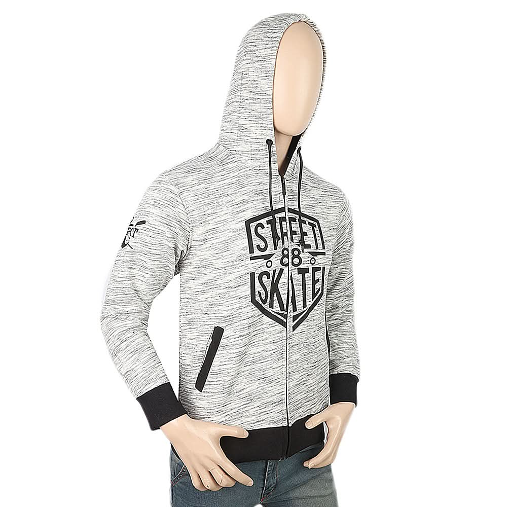 Men's Fleece Zip Jacket - Black & White, Men, Jackets and Hoodies, Chase Value, Chase Value