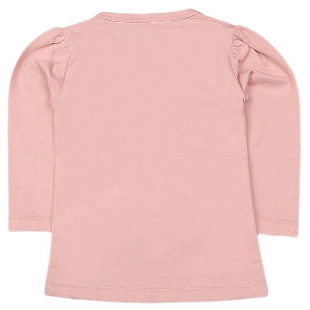 Girls Full Sleeves T-Shirt - Pink, , Chase Value, Chase Value