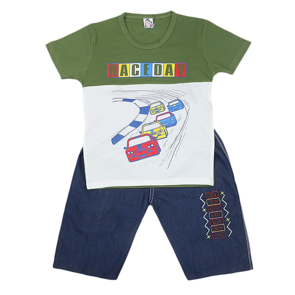 boys half sleeves short Suit 20-22 1208 - green, Kids, Boys Sets And Suits, Chase Value, Chase Value