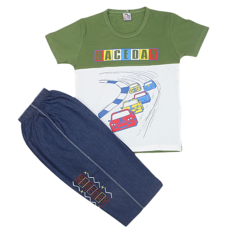 boys half sleeves short Suit 20-22 1208 - green, Kids, Boys Sets And Suits, Chase Value, Chase Value