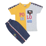 Boys Half Sleeves Short Suit 1189 - Mustard, Kids, Boys Sets And Suits, Chase Value, Chase Value