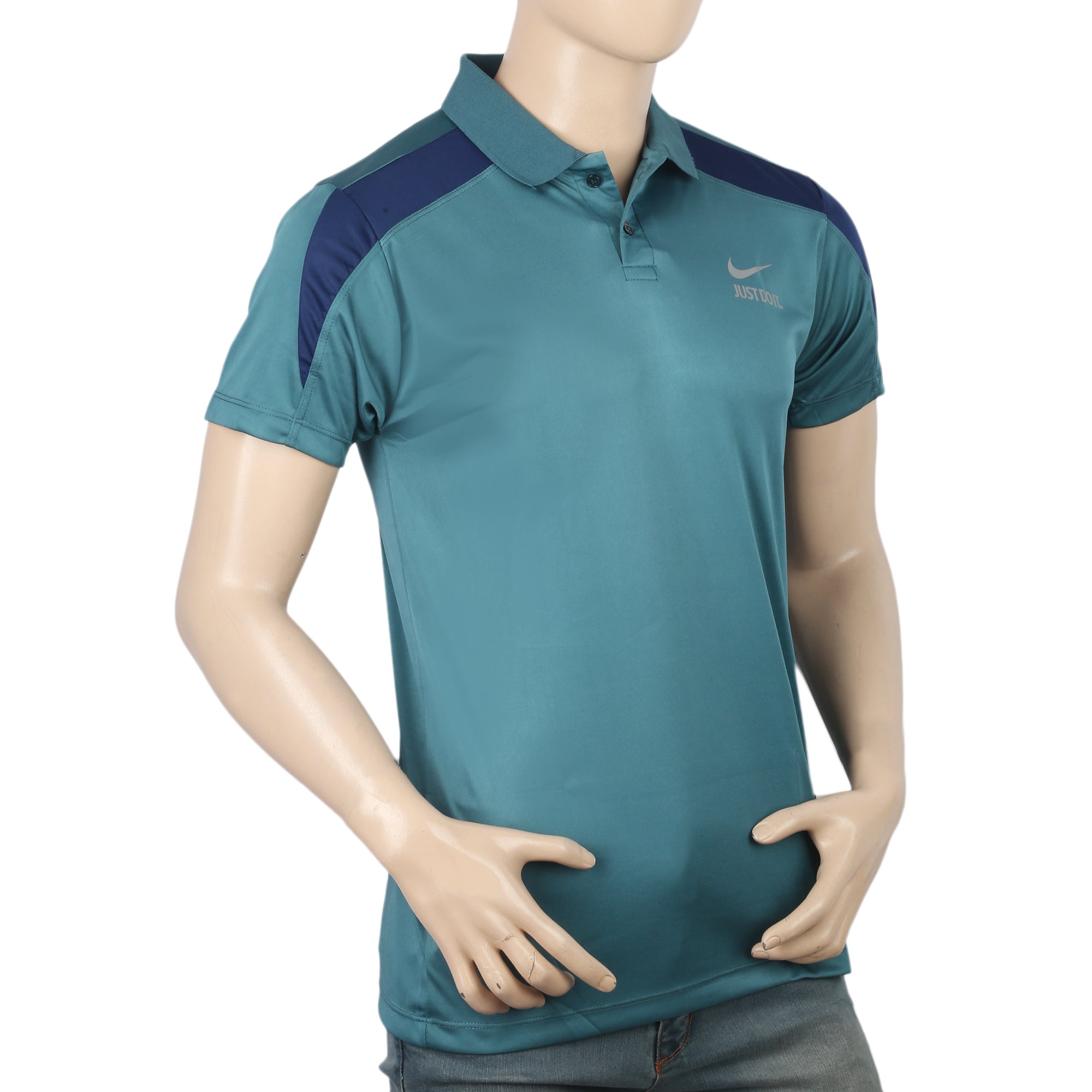 Men's Half Sleeves Polo T-Shirt - Sea Green, Men, T-Shirts And Polos, Chase Value, Chase Value