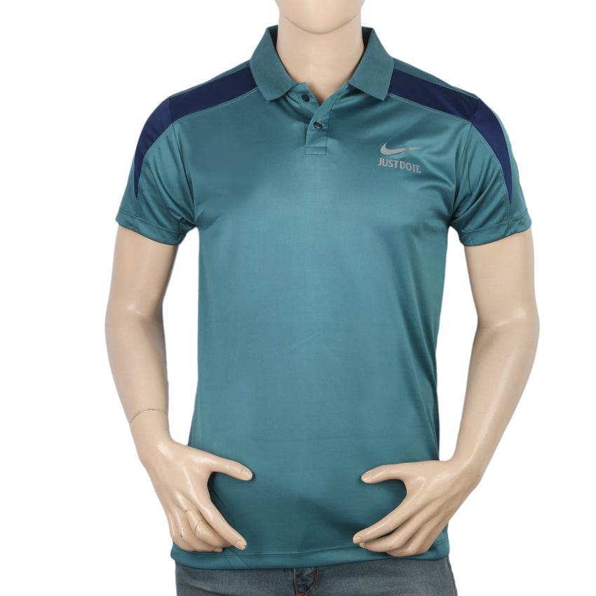Men's Half Sleeves Polo T-Shirt - Sea Green, Men, T-Shirts And Polos, Chase Value, Chase Value