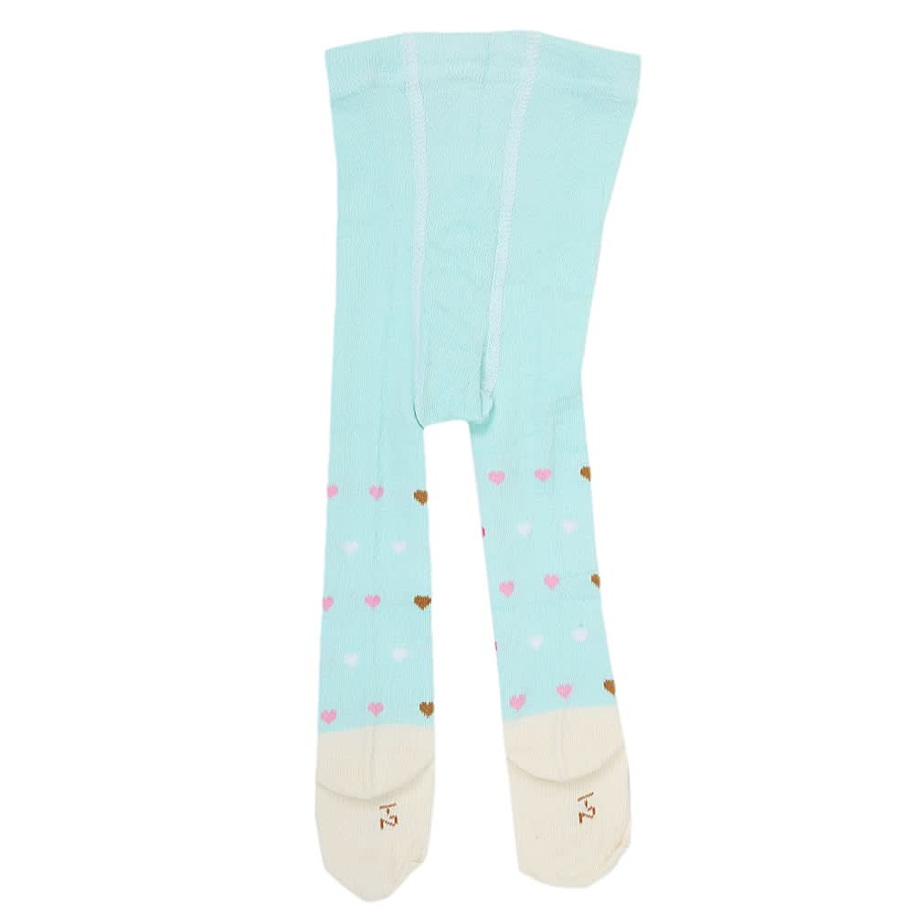 Newborn Girls Printed Leggings - Cyan, Kids, NB Boys Shorts And Pants, Kids, NB Girls Shorts Skirts And Pants, Chase Value, Chase Value