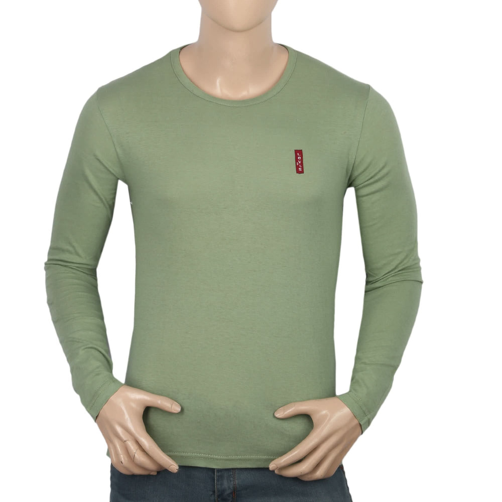 Men's Full Sleeves T-Shirt - Light Green, Men, T-Shirts And Polos, Chase Value, Chase Value