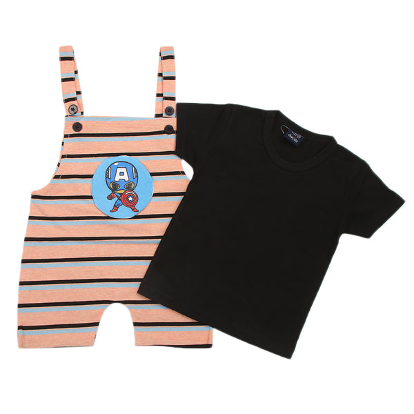 Girls Half Sleeves Romper - Peach, Newborn Girls Rompers, Chase Value, Chase Value