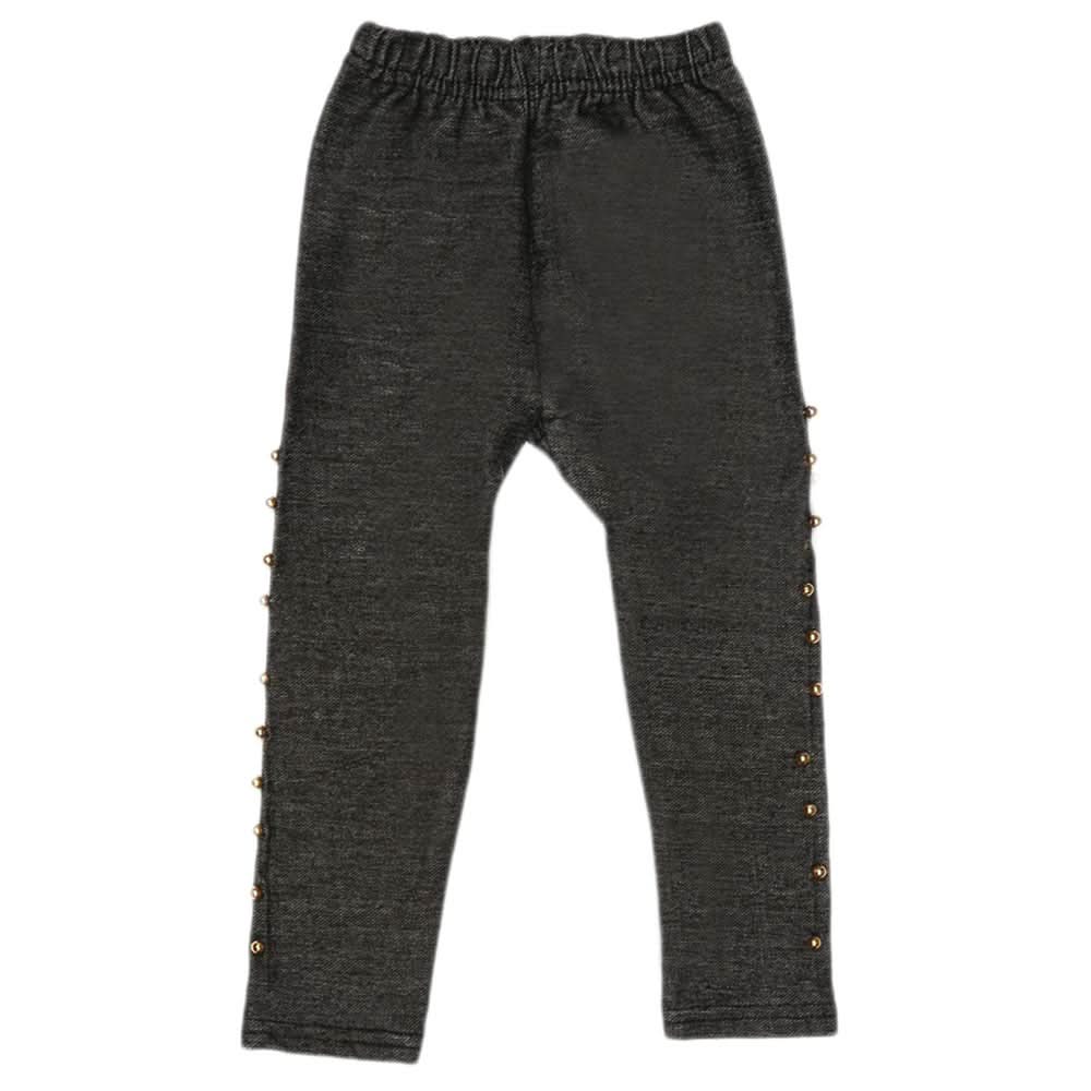 Girls Denim Stone Tight Black, Kids, Pants And Capri, Chase Value, Chase Value