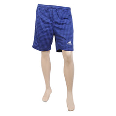 Men's Polyester Micro Check Short - Royal Blue, Men, Shorts, Chase Value, Chase Value