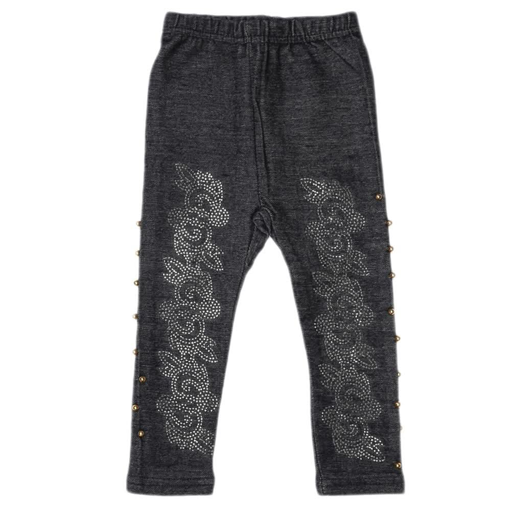 Girls Denim Stone Tight Steel Blue C, Kids, Pants And Capri, Chase Value, Chase Value