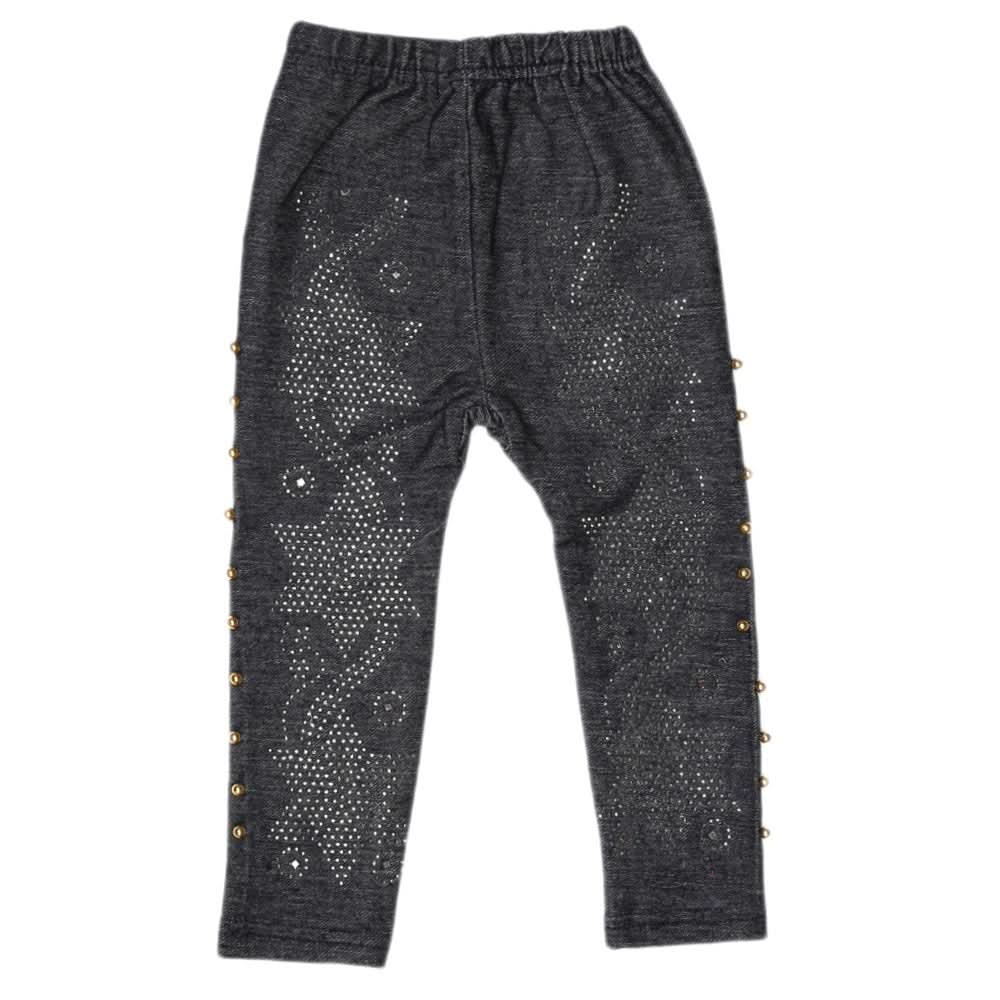 Girls Denim Tight Steel Blue B, Kids, Pants And Capri, Chase Value, Chase Value