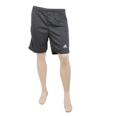 Men's Polyester Micro Check Short - Dark Grey, Men, Shorts, Chase Value, Chase Value