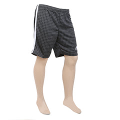 Men's Polyester Micro Check Short - Dark Grey, Men, Shorts, Chase Value, Chase Value